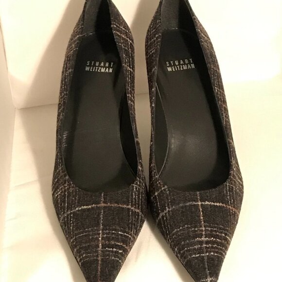 STUART WEITZMAN Sz 9.5 Fabric / Leather Pumps Heels - Picture 1 of 4